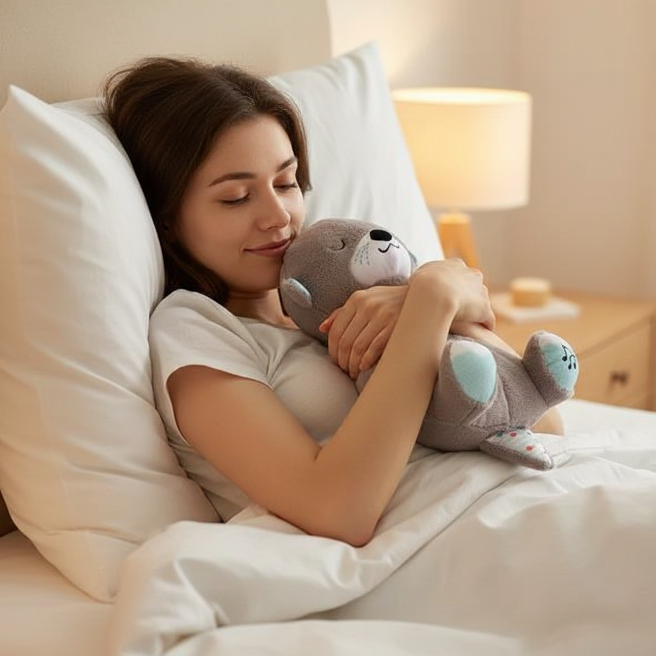 Nutria Relajante - Peluche con Simulación de Respiración y Sonidos Blancos