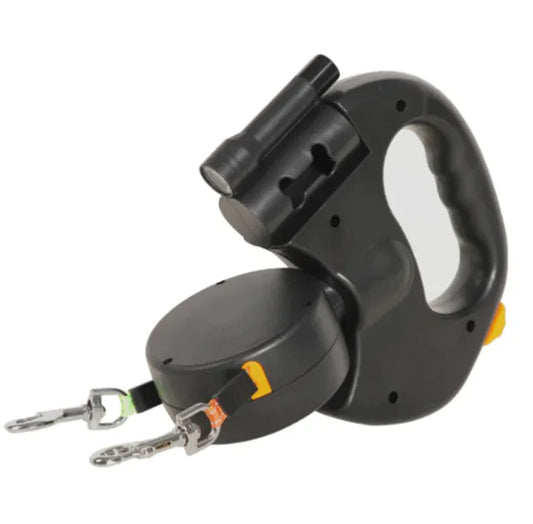 Automatic double dog leash