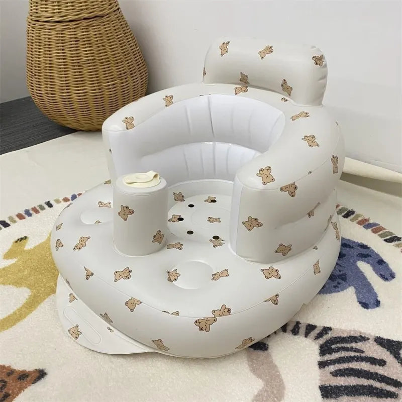 Silla inflable para bebé para comedor y baño