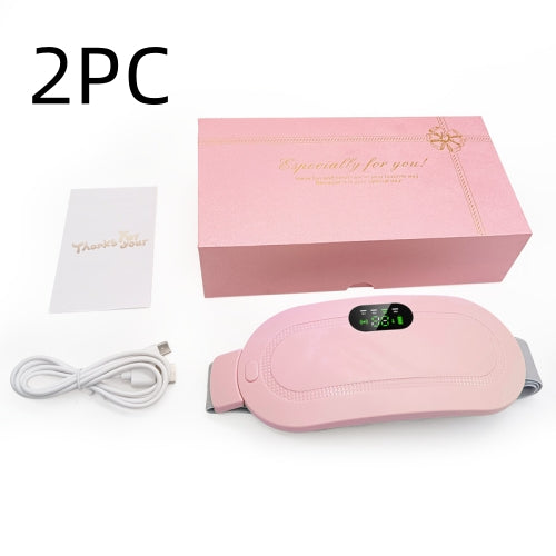 Almohadilla térmica menstrual cinturón inteligente cálido alivio del dolor de cintura calambres masajeador abdominal vibratorio dispositivo eléctrico de cinturón para la cintura