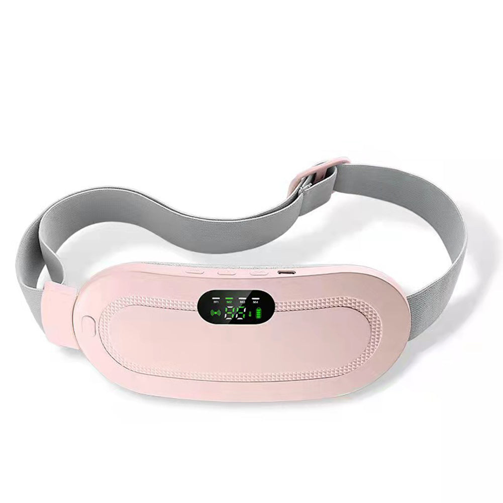 Almohadilla térmica menstrual cinturón inteligente cálido alivio del dolor de cintura calambres masajeador abdominal vibratorio dispositivo eléctrico de cinturón para la cintura