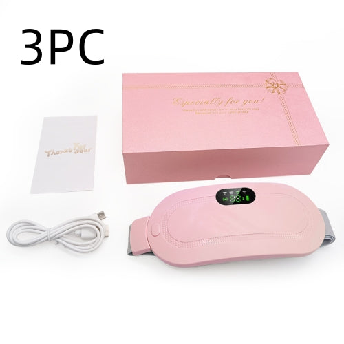 Almohadilla térmica menstrual cinturón inteligente cálido alivio del dolor de cintura calambres masajeador abdominal vibratorio dispositivo eléctrico de cinturón para la cintura