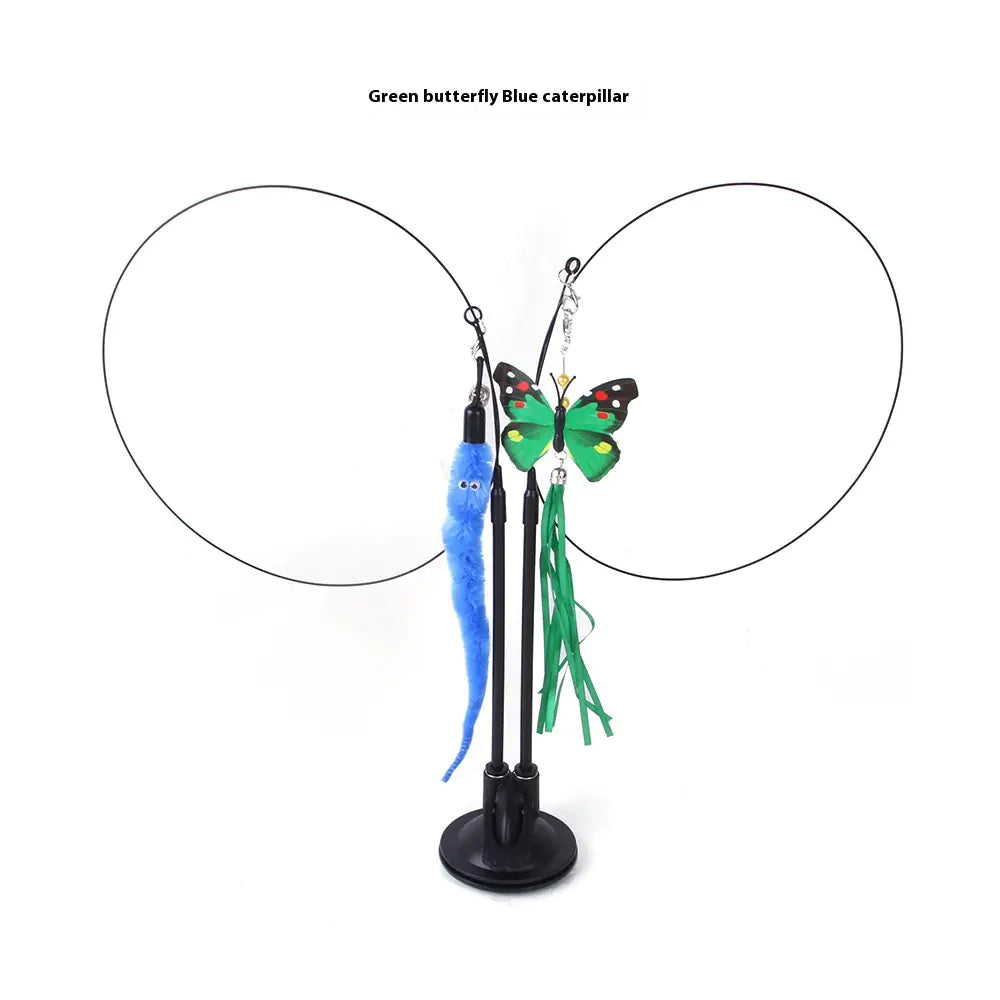 Suction cup teaser toy for cats