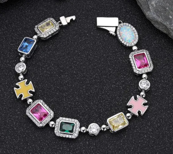 Gold-plated gemstone necklace