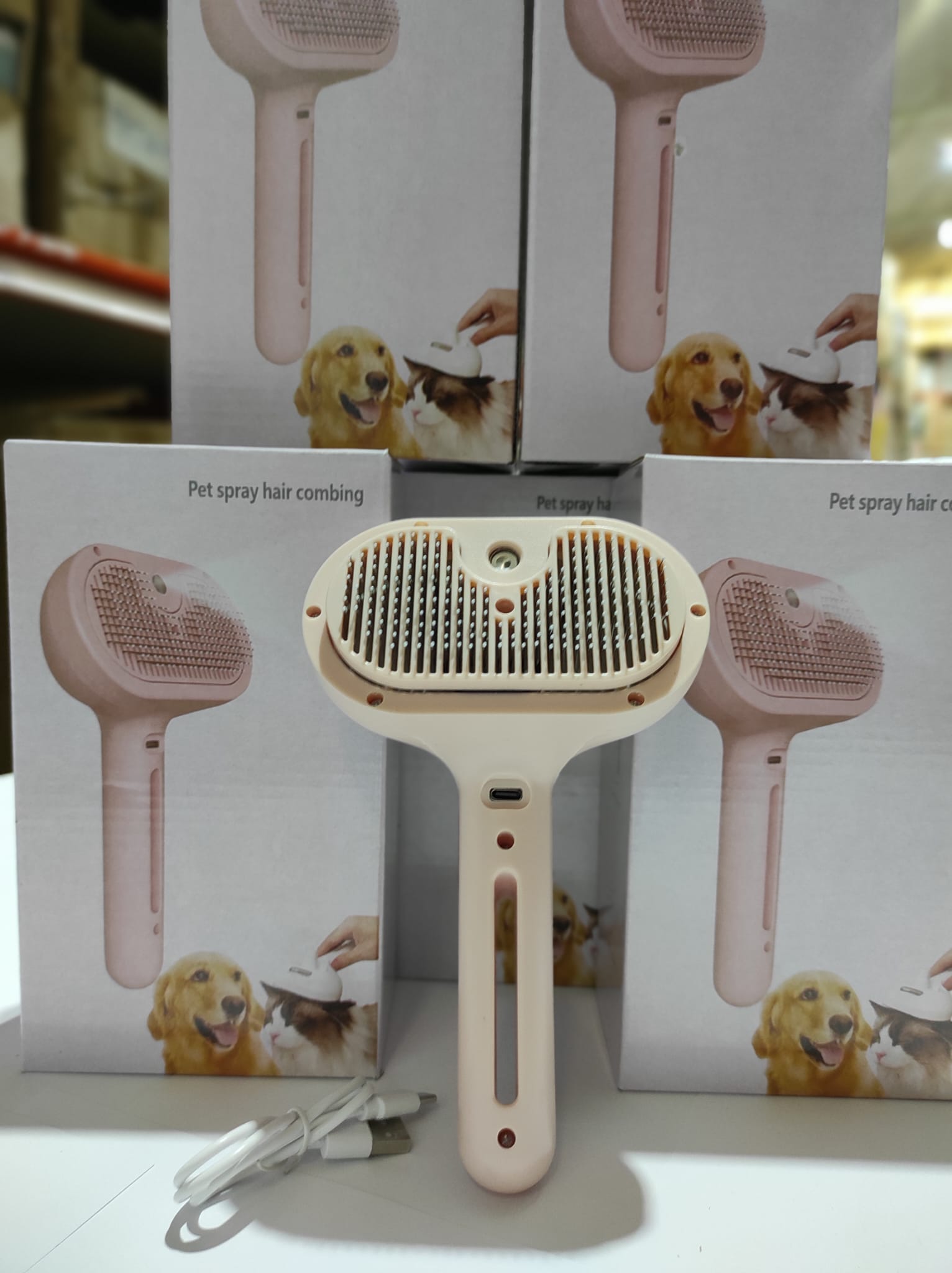 Cepillo de vapor para mascotas rosa - additional image 1