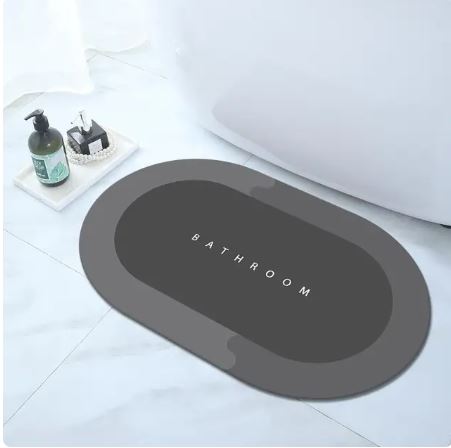 Blue Oval Super Absorbent Shower Mat