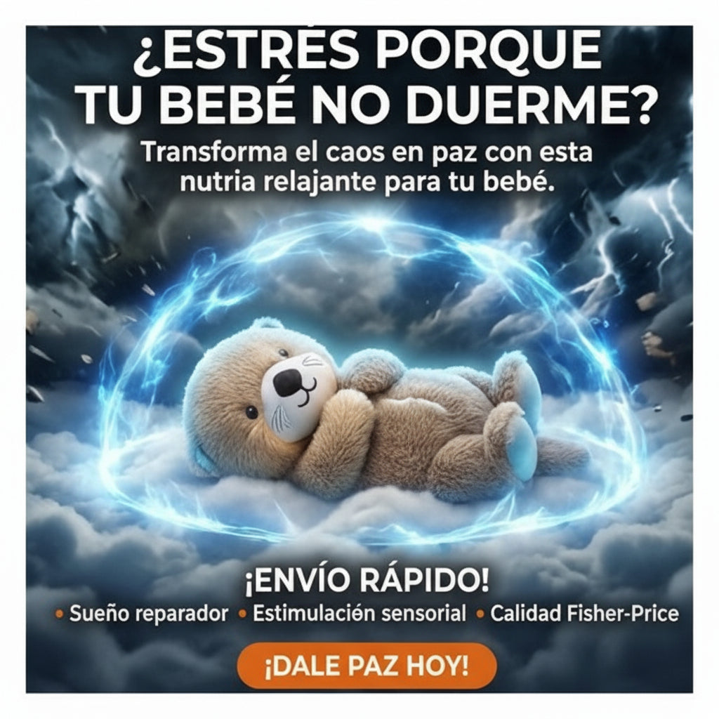Peluche relajante para bebé que simula respiracion ( nutria marron )