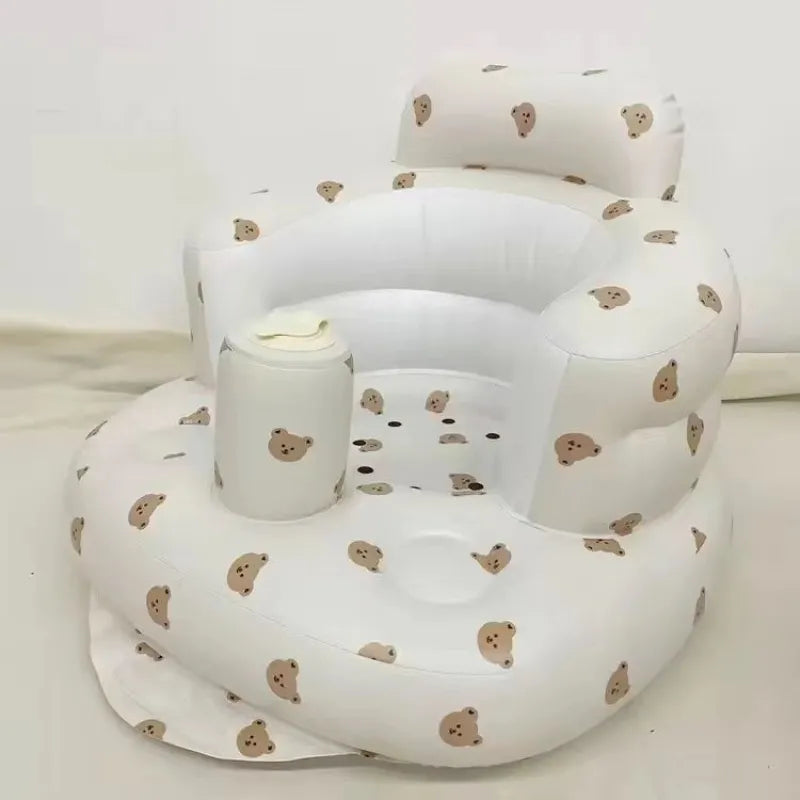 Silla inflable para bebé para comedor y baño