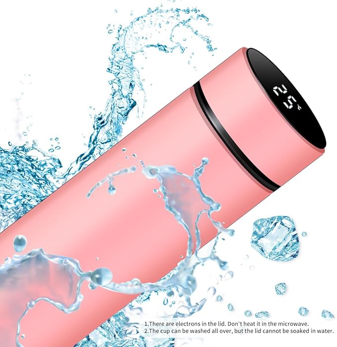 Thermos for hot and cold drinks with display